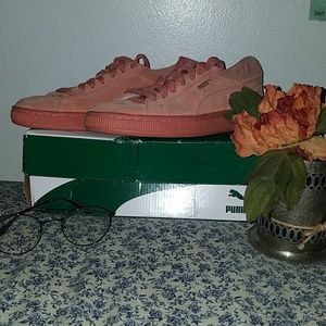 Puma Pink Suede Shoes